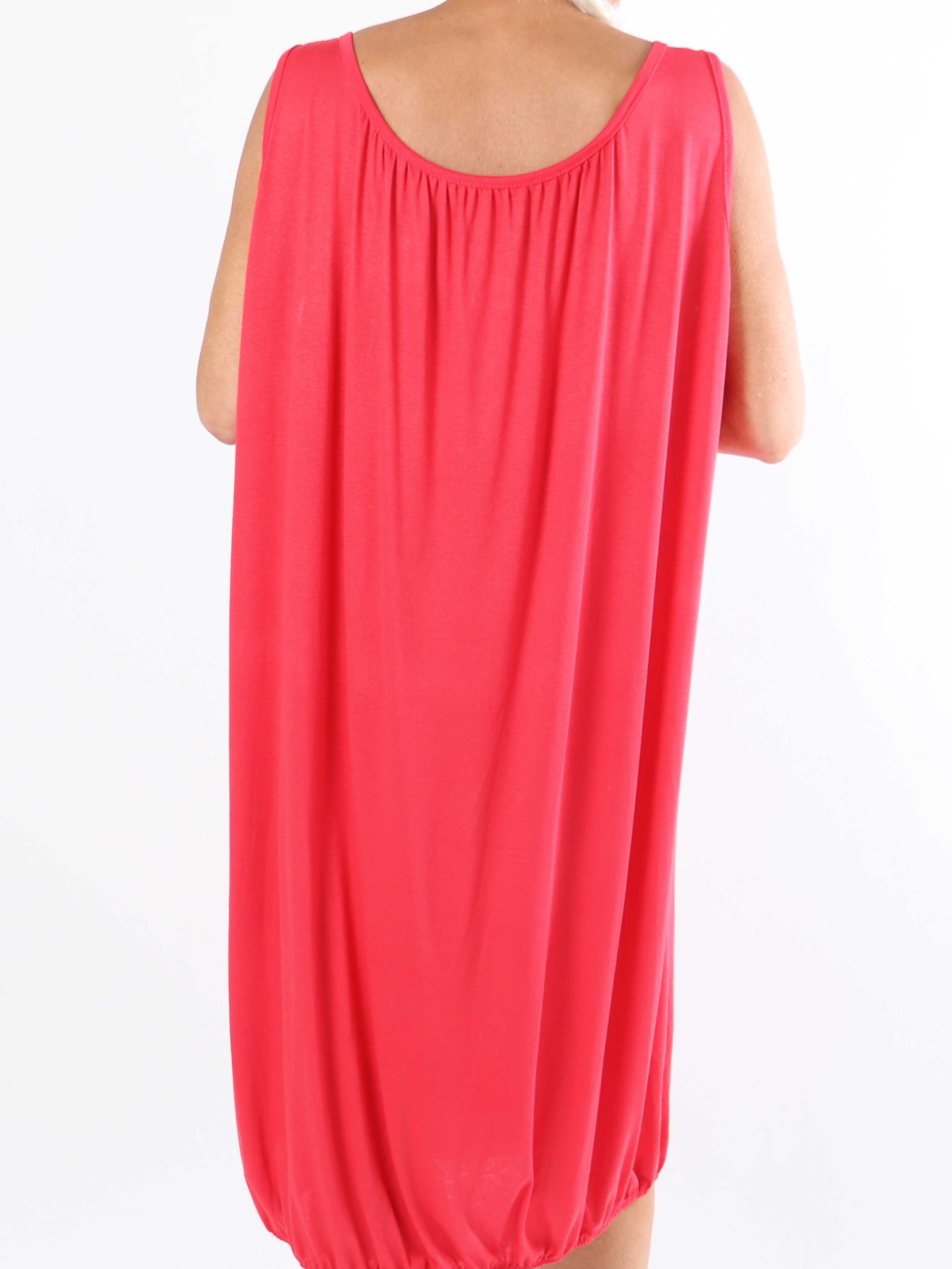 Miracle Sleeveless Dress - Plus size basis kjole i viskose med elastik forneden